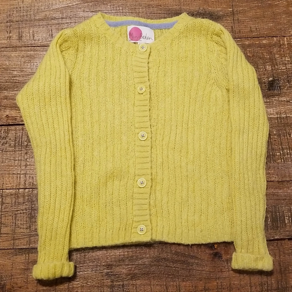 Mini Boden Ribbed Mohair Blend Cardigan